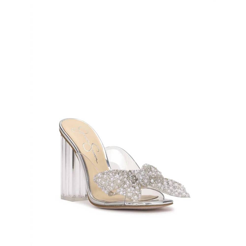 NEW JESSICA SIMPSON women's saidah block heel in clear - Picture 1 of 2